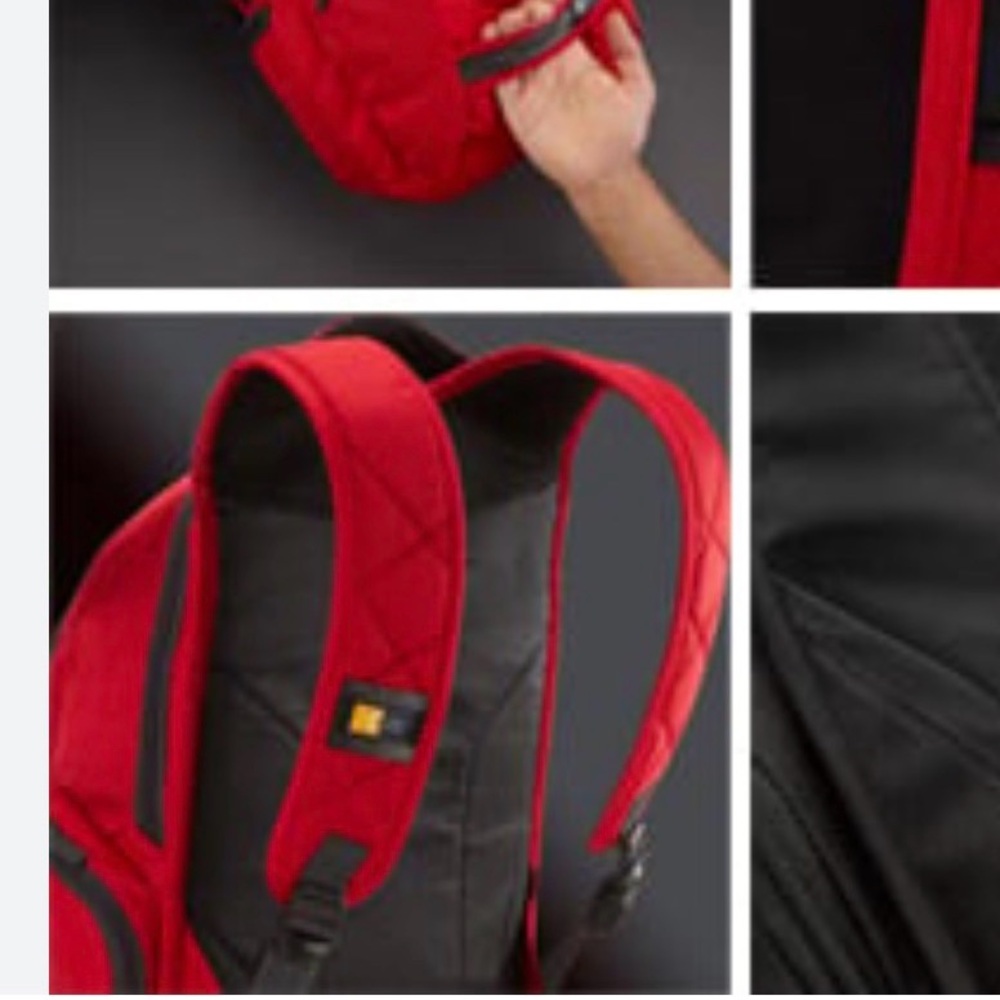 New Case Logic Red 16" Laptop Backpack bag NWOT - Picture 5 of 8